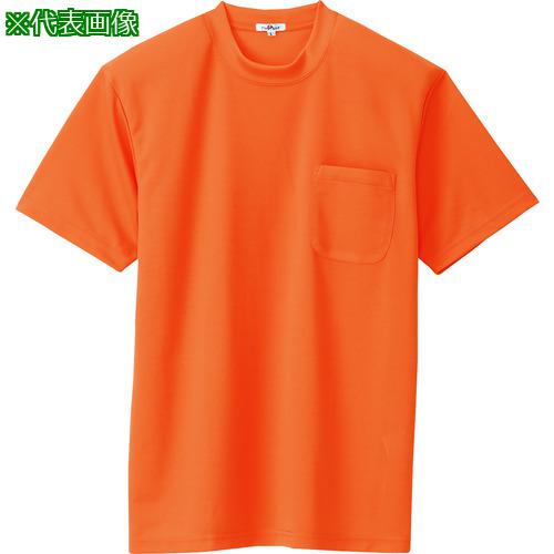 ■アイトス 吸汗速乾(クールコンフォート)半袖Tシャツ(ポケット付)(男女兼用) オレンジ M〔品番:10576063M〕【1448906:0】[送料別途見積り][掲外取寄][店頭受取不可]