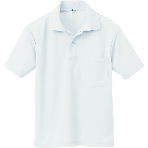 ■アイトス 吸汗速乾(クールコンフォート)半袖ポロシャツ(男女兼用) ホワイト S〔品番:10579001S〕【1448950:0】[送料別途見積り][掲外取寄][店頭受取不可]