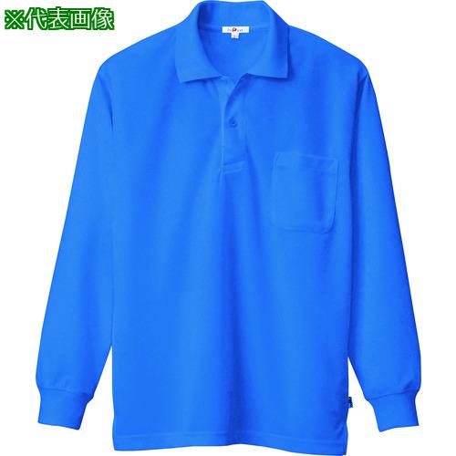 ■アイトス 吸汗速乾(クールコンフォート)長袖ポロシャツ(男女兼用) ロイヤルブルー S〔品番:10578006S〕【1448972:0】[送料別途見積り][掲外取寄][店頭受取不可]