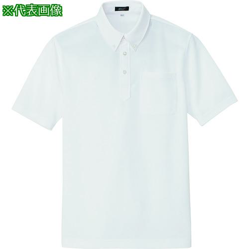 ■アイトス 吸汗速乾(クールコンフォート)半袖ボタンダウンポロシャツ(男女兼用) ホワイト 9〔品番:105990019〕【1448991:0】[送料別途見積り][掲外取寄][店頭受取不可]