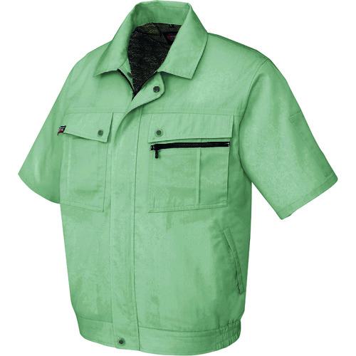 ■アイトス 半袖ブルゾン(無地)(男女兼用) アースグリーン SS〔品番:5591005SS〕【1450239:0】[送料別途見積り][掲外取寄][店頭受取不可]