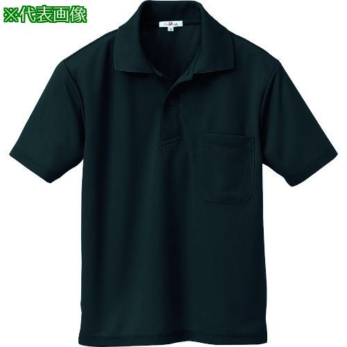 ■アイトス 吸汗速乾(クールコンフォート)半袖ポロシャツ(男女兼用) ブラック 6L〔品番:105790106L〕【1450521:0】[送料別途見積り][掲外取寄][店頭受取不可]