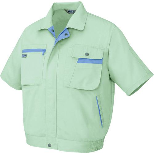 ■アイトス 半袖ブルゾン(男女兼用) アースグレー×ミストバイオレット 6L〔品番:53210046L〕【1453244:0】[送料別途見積り][掲外取寄][店頭受取不可](4)