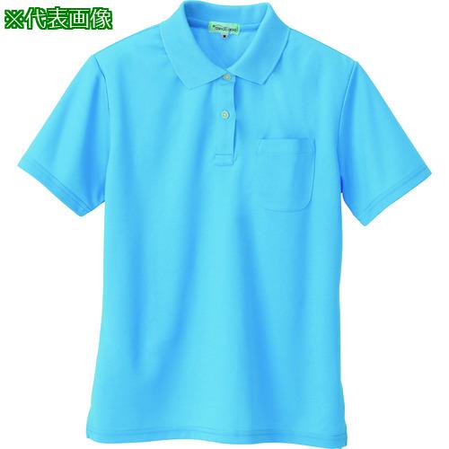 ■アイトス 吸汗速乾(クールコンフォート)レディース半袖ポロシャツ スカイブルー L〔品番:10589106L〕【1453708:0】[送料別途見積り][掲外取寄][店頭受取不可]