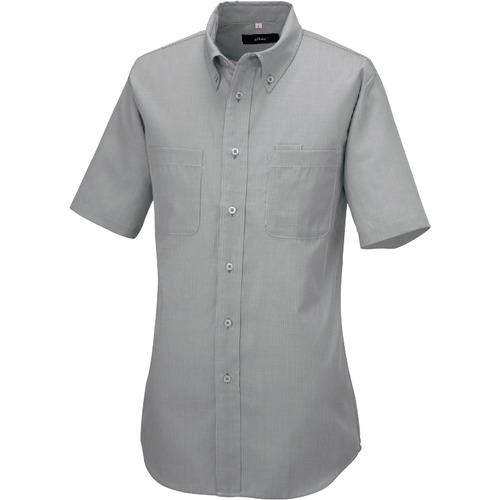 ■アイトス 半袖ボタンダウンシャツ(コードレーン)(男女兼用) モカ M〔品番:50402122M〕【1453798:0】[送料別途見積り][掲外取寄][店頭受取不可]