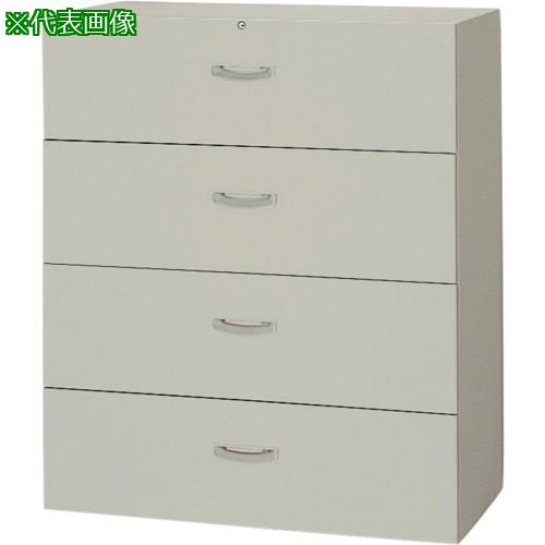■NAIKI 収納庫 NWS型 ファイル引出し(4段) 899×400×1050〔品番:NWS0911S4AW〕【1456992:0】[送料別途見積り][法人・事業所限定][外直送][店頭受取不可]