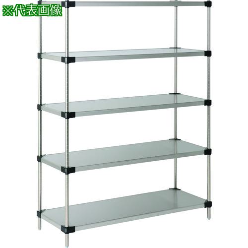 ■ERECTA スーパーシリーズ・430ソリッドシェルフ LSS910 間口911mm×奥行614mm×高さ1892mm DB付 6段〔品番:LSS910P1900W6〕【1462294:0】[送料別途見積り][法人・事業所限定][外直送][店頭受取不可]