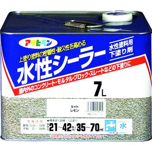 ■アサヒペン 水性シーラー7L ライトレモン〔品番:458025〕【1463658:0】[送料別途見積り][掲外取寄][店頭受取不可]