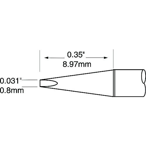 ■メトカル Metcal MXシリーズ 微細 チップカートリッジ〔品番:UFTC7CHL08〕【1472296:0】[送料別途見積..