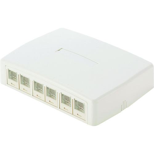 ■PANDUIT CAT6Aスプリングシャッター付きローゼットキット 6個口 白 JOQ6H6A00〔品番:JOQ6H6A00〕【1479012:0】[店頭受取不可]