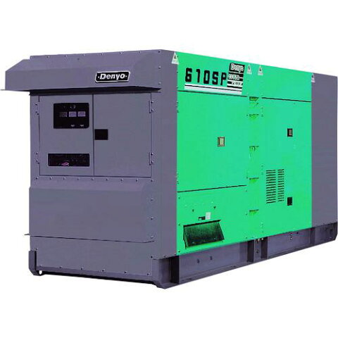 ■デンヨー　防音型ディーゼルエンジン発電機　554/610KVA(50/60HZ） 〔品番:DCA-610SPK〕【1479061:0】[法人・事業所限定][外直送元]