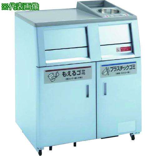 KAWAJUN 分別トラッシュボックスM12喫煙 ■▼148-8605 AA968 1台 : KAWAJUN (カワジュン) 分別ごみ箱 100L ［ W84cm×D65cm