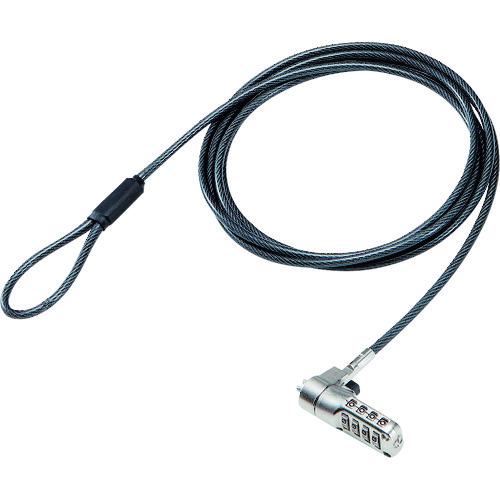 ■ELECOM セキュリティワイヤーロック 2.5×6mm〔品番:ESL402〕【1494441:0】[店頭受取不可]