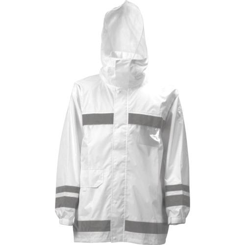 ■カジメイク 視認性レインスーツ ホワイト BLL〔品番:38101BLL〕【1520884:0】[送料別途見積り][掲外取寄][店頭受取不可]