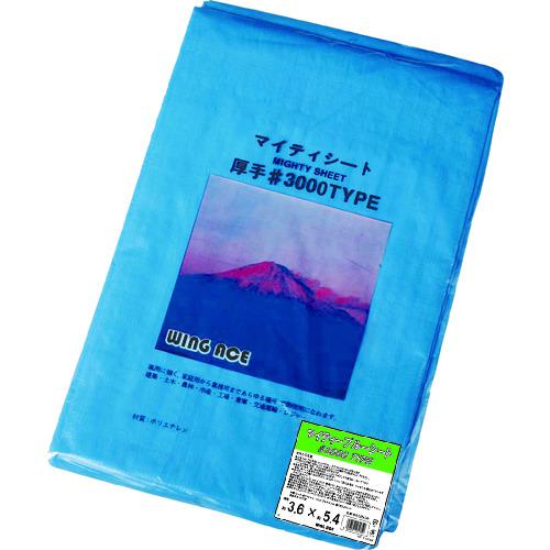 ■WING ACE マイティーブルーシート 厚手 Mシート #3000タイプ 15mX20m〔品番:BS1520M〕【1523354:0】[送料別途見積り][法人・事業所限定][外直送][店頭受取不可]
