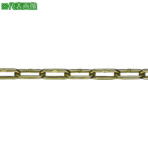 ■水本 【要長さ指定】チューブ保護アルミカラーチェーン ゴールド 3.5HALC-G 16.1~17m〔品番:3.5HALCG17C〕【1529659:0】[送料別途見積り][掲外取寄][店頭受取不可]