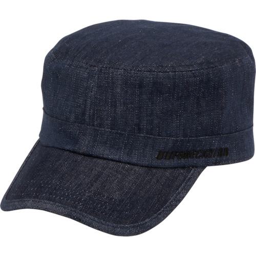 ■カジメイク 6508 デニムワークキャップ インディゴ フリー〔品番:650846F〕【1533508:0】[送料別途見..