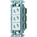 ■Panasonic コスモワイド抜け止めトリプルコンセント《5個入》〔品番:WTF10634WK〕【1575109×5:0】[送料別途見積り][掲外取寄][店頭受取不可]