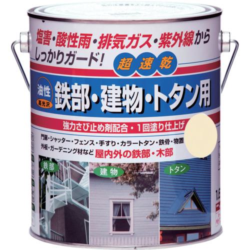 ■ニッぺ 油性鉄部・建物・トタン用 1.6L クリーム HUB104-1.6〔品番:4976124215438〕【1576919:0】[店..