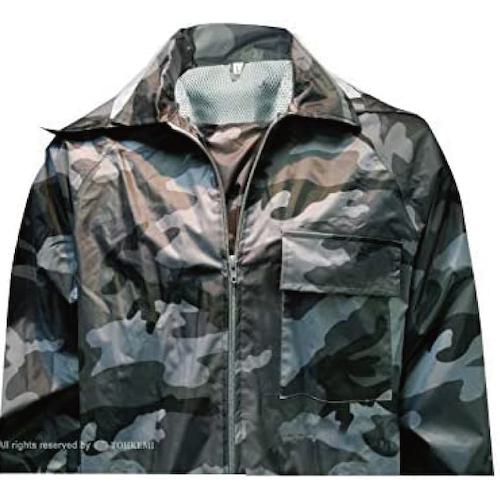 ■トオケミ 迷彩ネオレインワールド〔品番:4105CMGRAYLL〕【1591783:0】[送料別途見積り][法人・事業所限定][外直送][店頭受取不可]