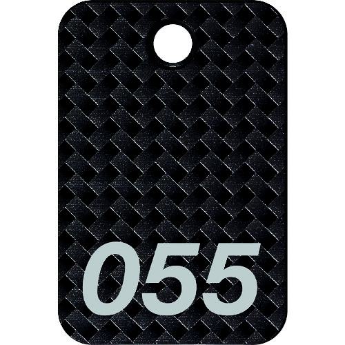 ■OP 番号札 四角 大 番号入り51~75 黒 (25枚入)〔品番:BF82BK〕【1594758:0】[店頭受取不可]
