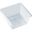 ■TRUSCO 【売切廃番】PET製超耐寒小型容器 97.5X97.5X35mm 透明 100枚〔品番:PETY975975〕【1612707:0】[店頭受取不...