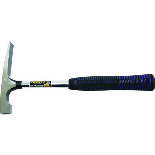 ■DOGYU パイプ柄ブロック鎚 400g〔品番:00432〕【1628376:0】[送料別途見積り][掲外取寄][店頭受取不可]