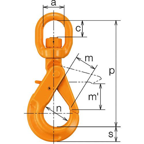 《メーカー》（株）キトー《品番》HJK08《特長》《用途》●ラッチロック付きつり荷側用フック。《仕様》●基本使用荷重(t):1.5/2.0●チェーン線径(mm):7/8●適合チェーン線径(mm):7/8●寸法(mm)a:35●寸法(mm)b:13.0●寸法(mm)c:32●寸法(mm)m:34●寸法(mm)n:43.5●寸法(mm)p:181●寸法(mm)s:26●寸法(mm)t:20●寸法(mm)m’:34●スイベルフック寸法(mm)n:43.5●スリングフック寸法(mm)C:31●スイベルフック寸法(mm)a:35●スイベルフック寸法(mm)C:31●スイベルフック寸法(mm)s:26●スイベルフック寸法(mm)p:181●寸法(mm)m':34《仕様2》《原産国（名称）》イタリア《材質／仕上》●合金鋼《セット内容／付属品》《注意》《JANコード》4937773762124《本体質量》1.2kgキトー　チェンスリング　カナグ部材（アイタイプ）　スイベルフックHJK　基本使用荷重1．5t／2．0t〔品番：HJK08〕[注番:1641337][本体質量：1.2kg]《包装時基本サイズ：220.00×90.00×40.00》〔包装時質量：1.2kg〕分類》荷役用品》吊りクランプ・スリング・荷締機》チェーンスリング☆納期情報：取寄管理コード(006) メーカー直送品 (欠品の場合有り)