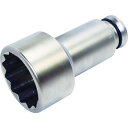 ■TONE インパクト用ソケット(建築用) アンカーボルト用ソケット(12角) 対辺寸法60mm〔品番:8AD60L200〕【1661743:0】[店頭受取不可...