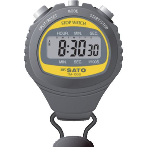 ■佐藤 デジタルストップウォッチ TM-100S (1900-00)〔品番:TM100S〕【1662774:0】[店頭受取不可]