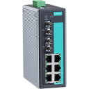 ■MOXA 8ポート(RJ45×6、マルチモードSTコネクタ×2) アンマネージド イーサネットスイッチ ワイド温度モデル〔品番:EDS308MMSTT〕【16...