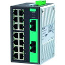 ■MOXA 16ポート(RJ45×14、マルチモードSTコネクタ×2) アンマネージド イーサネットスイッチ ワイド温度モデル〔品番:EDS316MMSTT〕【...