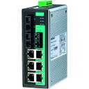 ■MOXA 9ポート(RJ45×6、マルチモードSCコネクタ×3) アンマネージド イーサネットスイッチ〔品番:EDS3093MSC〕【1685030:0】[送...