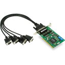■MOXA 4ポートRS-422/485 ユニバーサルPCIポート DB25接続ケーブル付〔品番:CP134UDB25M〕【1685252:0】[送料別途見積り...