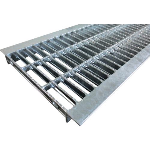 ■奥岡 スチール製 U字溝用 グレーチング 溝幅300用 並目 ノンスリップ 短尺〔品番:OKUN33019S〕【1685895:0】[送料別途見積り][法人・事業所限定][外直送][店頭受取不可]