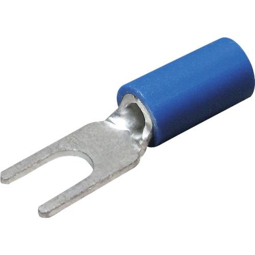 ■ニチフ 絶縁被覆付圧着端子(Y形) 先開形 絶縁筒部ストレートタイプ(100PCS)《10Pk入》〔品番:TGV2Y3.5SBLU〕【1686153×10:0】[送料別途見積り][掲外取寄][店頭受取不可]