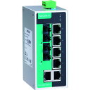 ■MOXA 8ポート(RJ45×6、マルチモードSTコネクタ×2) アンマネージド イーサネットスイッチ〔品番:EDS208AMMST〕【1688094:0】[...