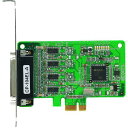 ■MOXA 4ポートRS-232C ロープロファイル PCIExpressボード DB9接続ケーブル付〔品番:CP104ELADB9M〕【1688247:0】[...