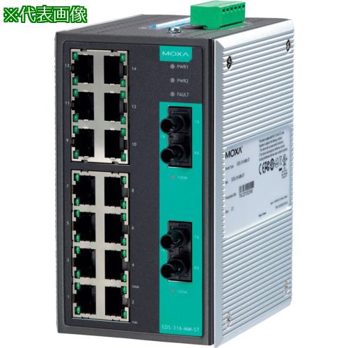 ■MOXA EDS-316-S-SC-T〔品番:EDS316SSCT〕【1688302:0】[送料別途見積り][掲外取寄][店頭受取不可]