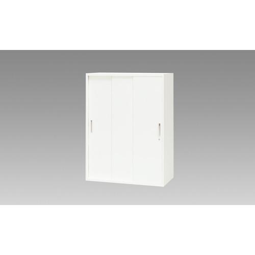 ■NAIKI 収納庫 CW型 スチール引違い書庫(3枚扉) 899×450×1200〔品番:CW0912H3WW〕【1751381:0】[送料別..