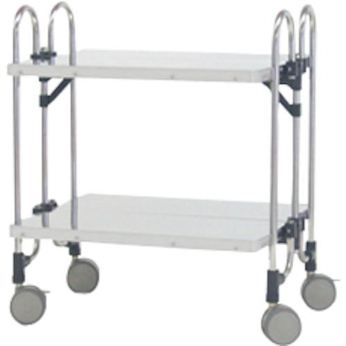 ■トクヤマ ステンレス 重量用折りたたみ式ワゴン〔品番:FESTM2FF〕【1768965:0】[送料別途見積り][法人・事業所限定][外直送][店頭受取不可]