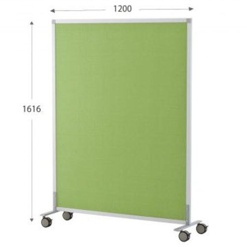 ■アールエフヤマカワ シンプルスクリーン掲示板 W1200キャスター〔品番:RFSCRGNWCA〕【1775266:0】[法..