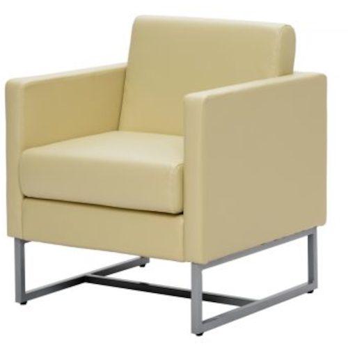 ■アールエフヤマカワ ループ脚ソファ1人掛け ホワイト〔品番:GZLPSF1WH〕【1778415:0】[法人・事業所限定][外直送元][店頭受取不可]