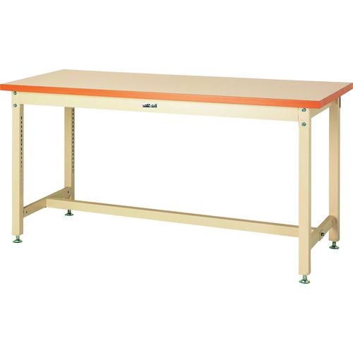 ■ヤマテック ワークテーブル スーパータイプ 塩ビシート天板 W1800×D900×H900mm アイボリー/ヤマテックグリーン〔品番:SSMH1890IG〕【1779903:0】[法人・事業所限定][外直送元][店頭受取不可] [2]