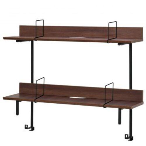 ■アールエフヤマカワ RF木製デスク 上置きハイシェルフ ダーク〔品番:RFWDUSRH1000DB〕【1779979:0】[法人・事業所限定][外直送元][店頭受取不可]