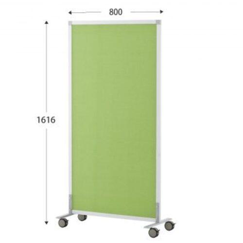 ■アールエフヤマカワ シンプルスクリーン掲示板 W800キャスター〔品番:RFSCRGNCA〕【1780060:0】[法人..