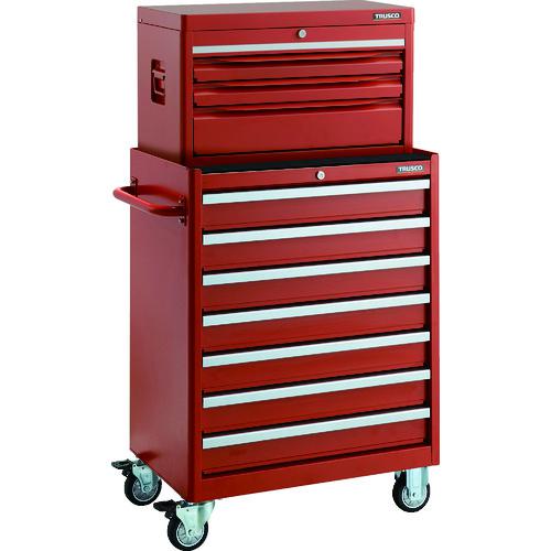 ■TRUSCO ローラーキャビネット 引出7段 100X7 TRC-C3X1台付〔品番:TRC070C3R〕【1832730:0】[法人・事業所限定][直送元][店頭受取不可]