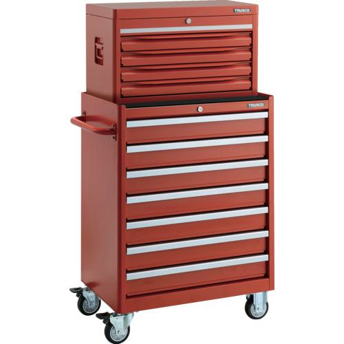 ■TRUSCO ローラーキャビネット 引出7段 100X7 TRC-C4X1台付〔品番:TRC070C4R〕【1832736:0】[法人・事業所限定][直送元][店頭受取不可]