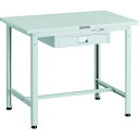 ■TRUSCO 軽荷重作業台(300kg)AE型 900X600XH740 薄型1段引出し付 ホワイト色〔品番:SAE0960UDC1W〕【1833838:0】...