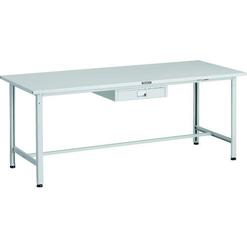 ■TRUSCO 軽荷重作業台(300kg)AE型 1800X750XH740 薄型1段引出し付 ホワイト色〔品番:SAE1800UDC1W〕【1833841:0】[法人・事業所限定][直送元][店頭受取不可]